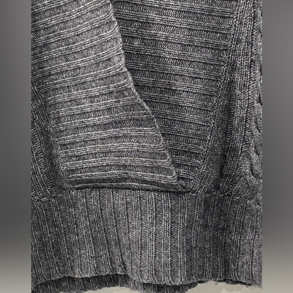 Autumn Cashmere Short Sleeve Cashmere Blend Sweater/ Vest in Heathered Grey S - Picture 4 of 9